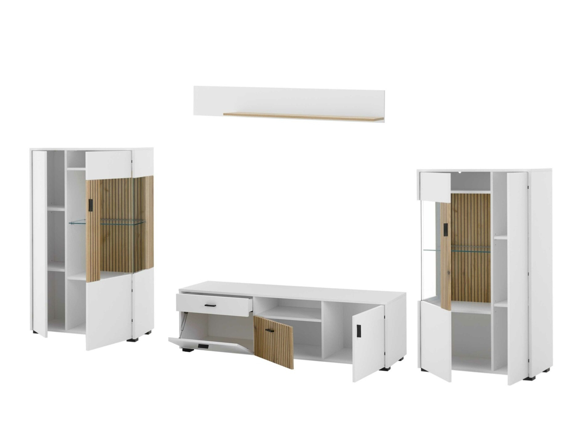 Living room set Belmelu 122 (White + Oak)