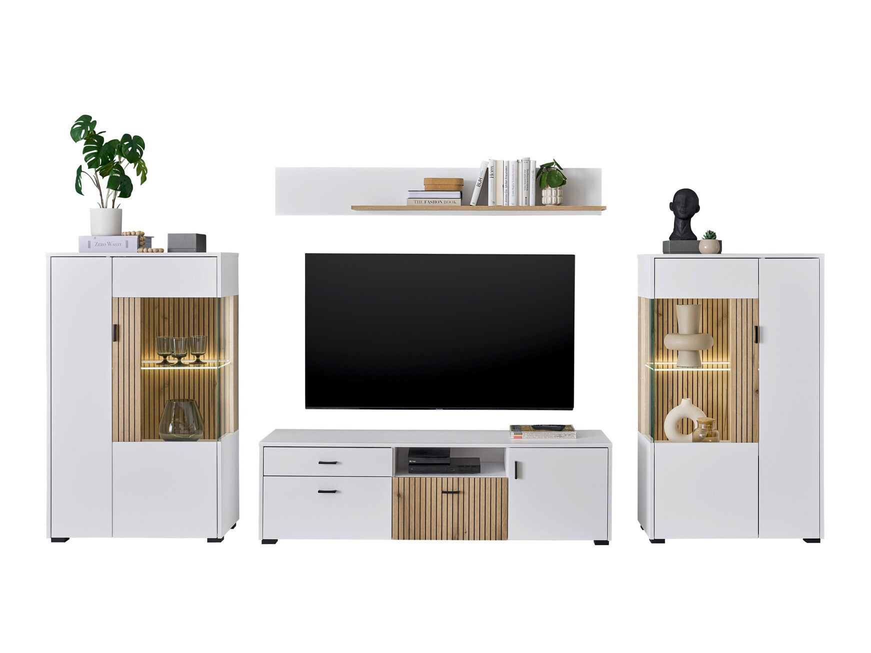 Living room set Belmelu 122 (White + Oak)
