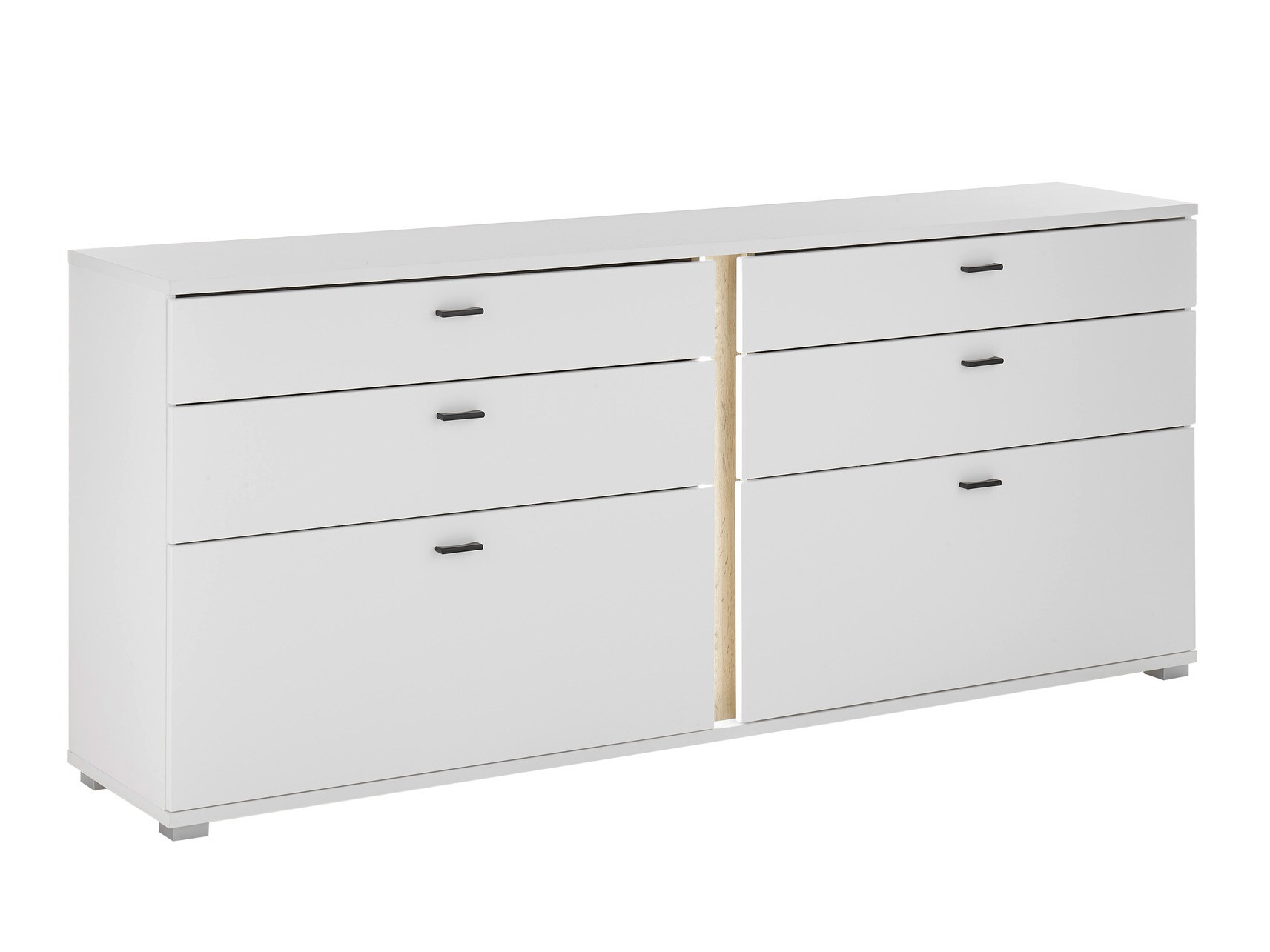Chest of drawers Avimavi 107 (White + Wotan Oak)