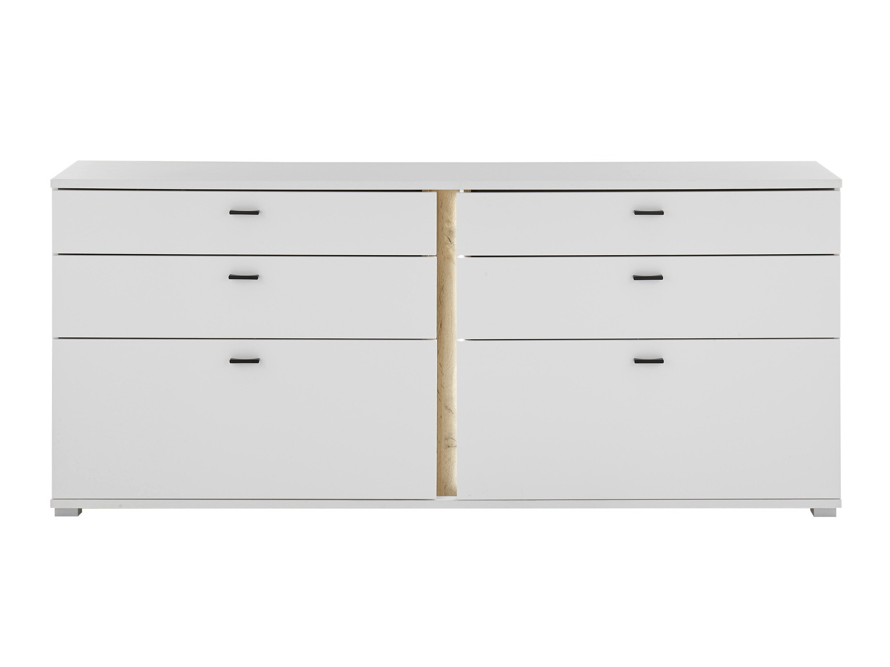 Chest of drawers Avimavi 107 (White + Wotan Oak)