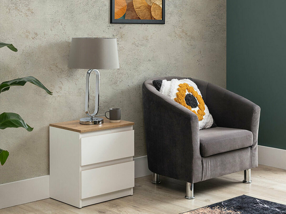 Κομοδίνο Catelbi 109 (Άσπρο + Δρυς)