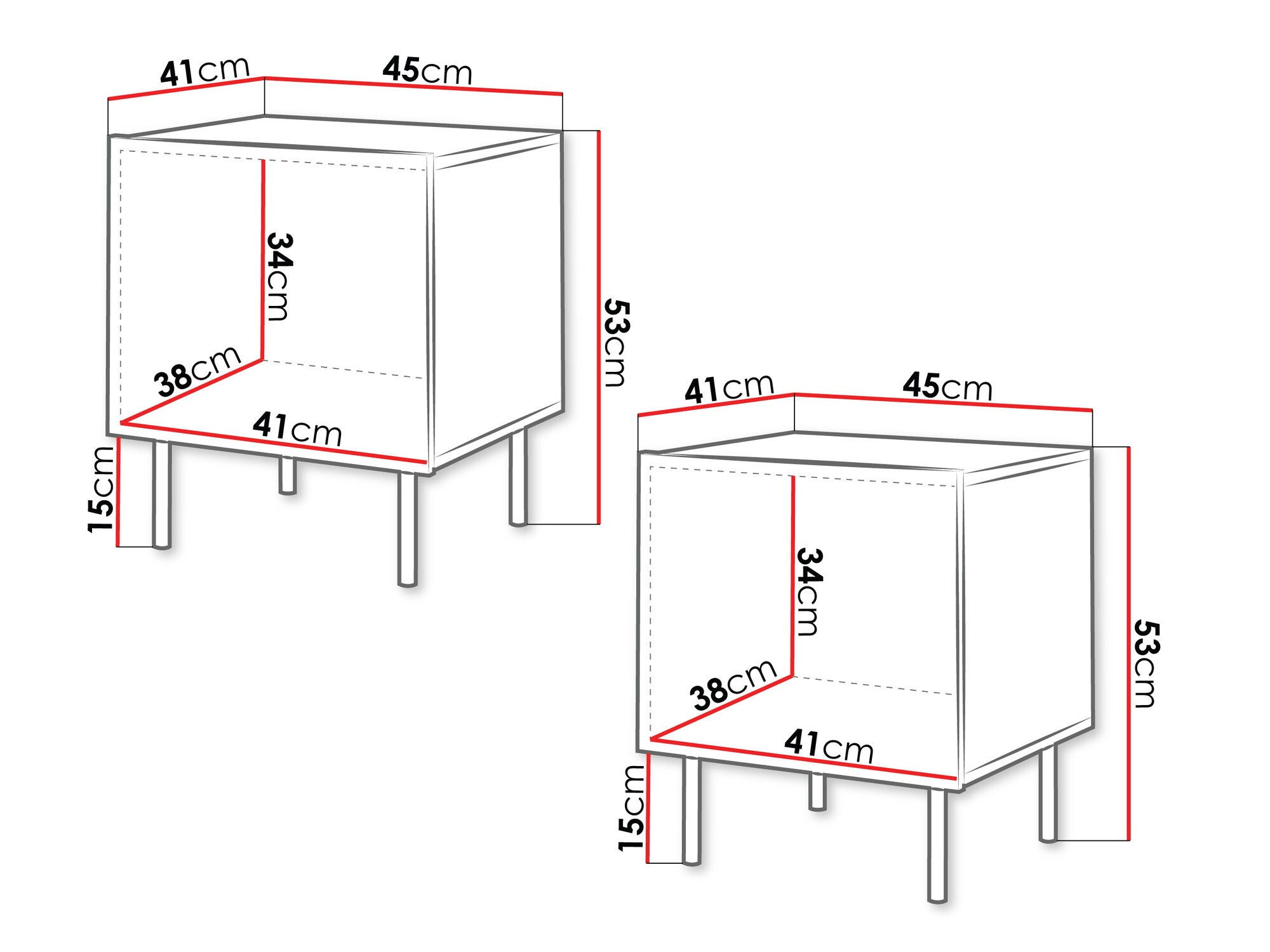 Set of bedside tables Fama