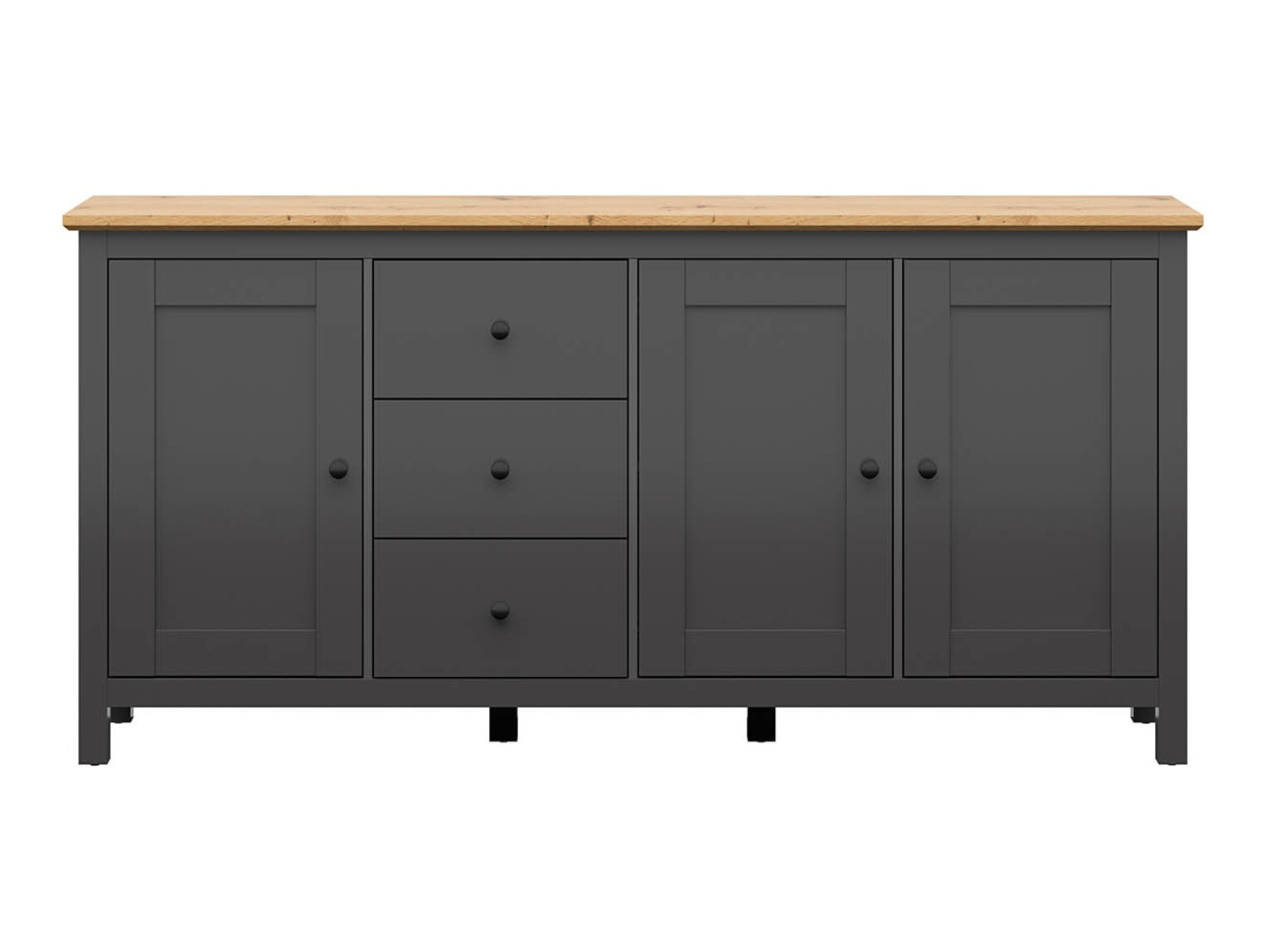 Chest of drawers Sordoro 102 (Graphite + Artisan oak)