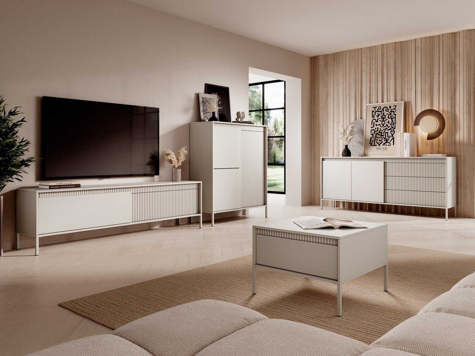 Chest of drawers Romfele 101 (Beige)