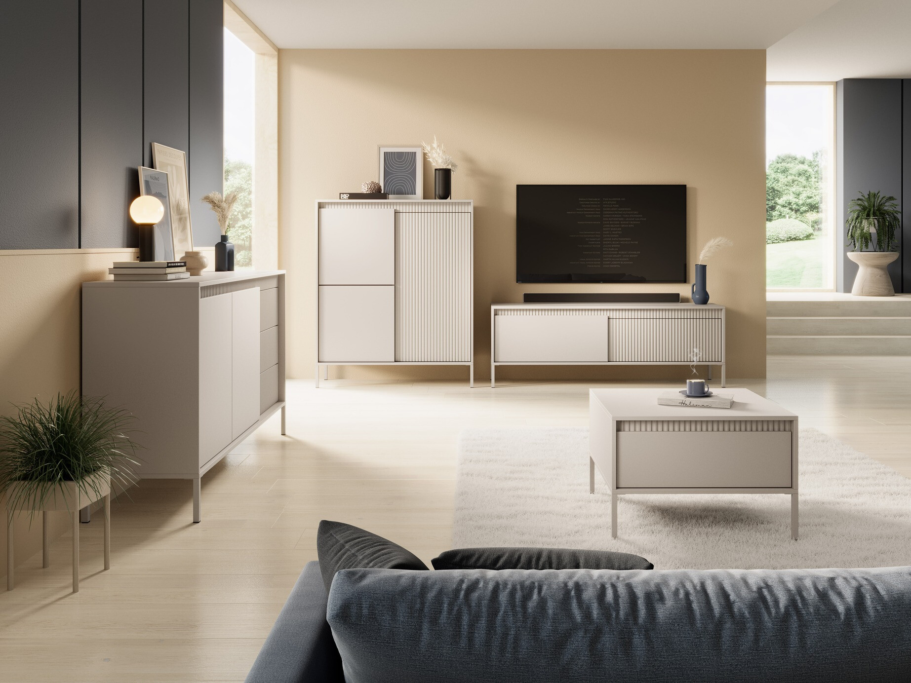 Chest of drawers Romfele 102 (Beige)