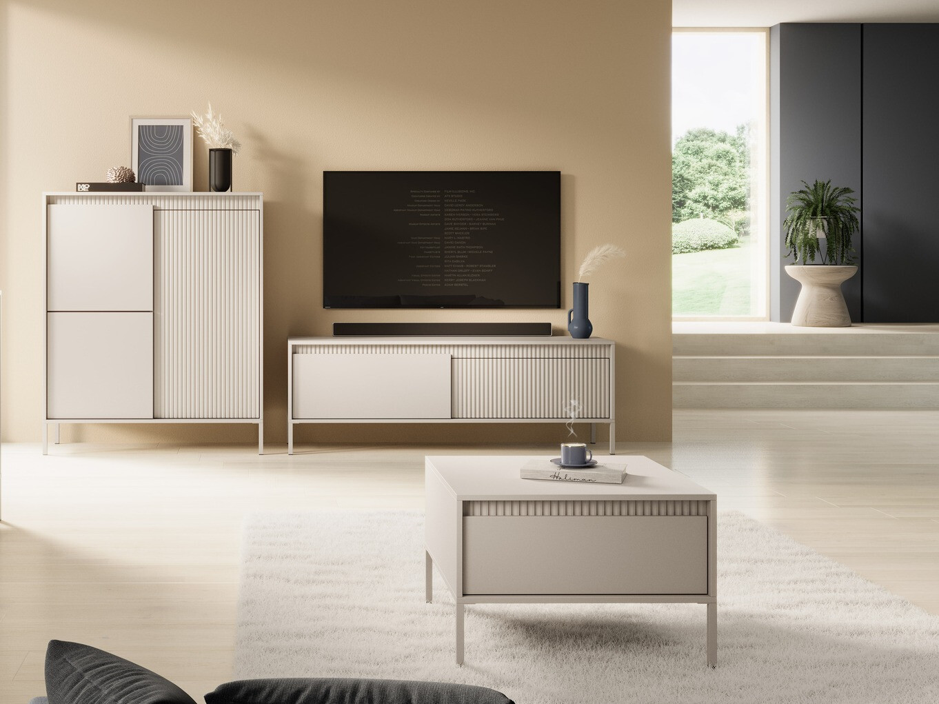 Living room set Romfele 106 (Beige)