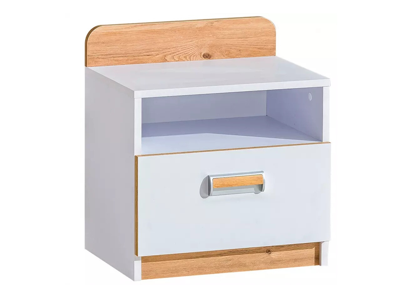 Bedside table Ophmora 111 (Oak + White)