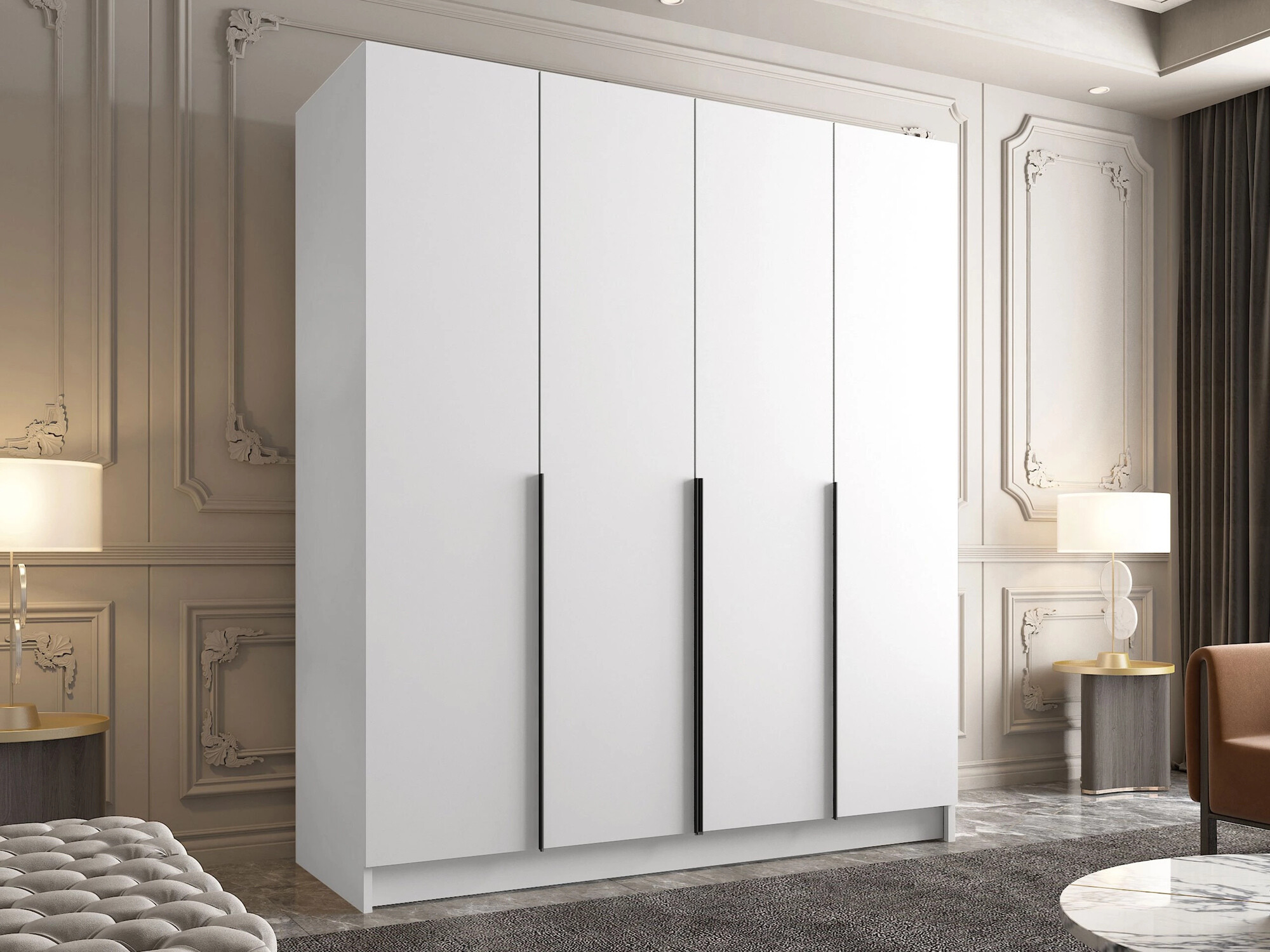 Wardrobe Closico Navor I (White)