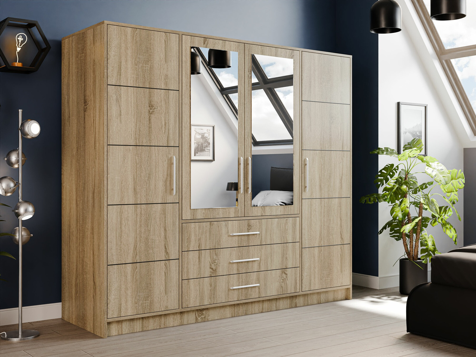 Ντουλάπα Dortivu (Sonoma οξιά)