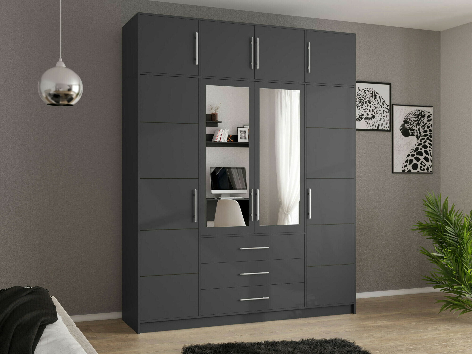 Wardrobe Dortivu I (Graphite)