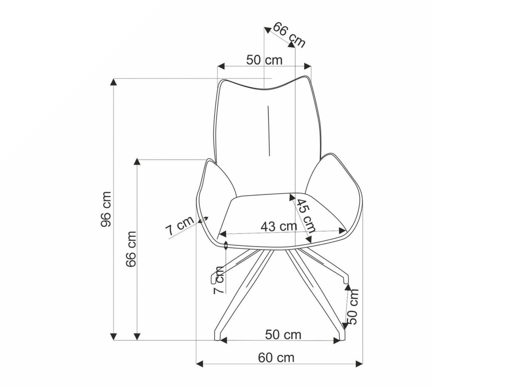 Καρέκλα Houston 1862 (Γκρι)