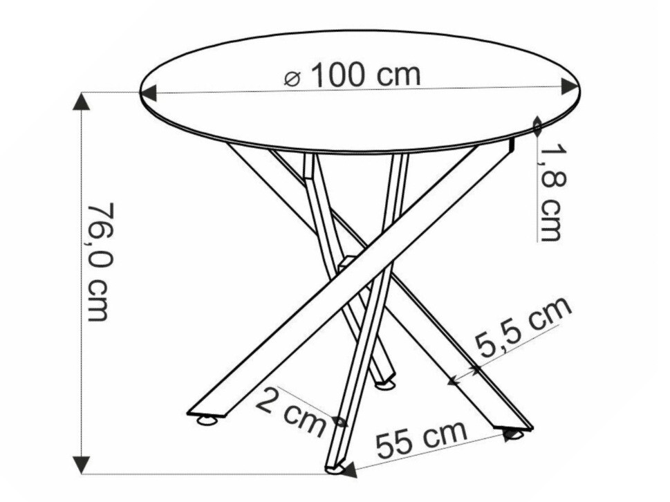 Τραπέζι Houston 1788 (Χρυσή βελανιδιά)