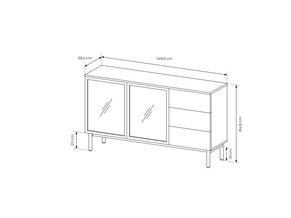 Chest of drawers Livmave 102
