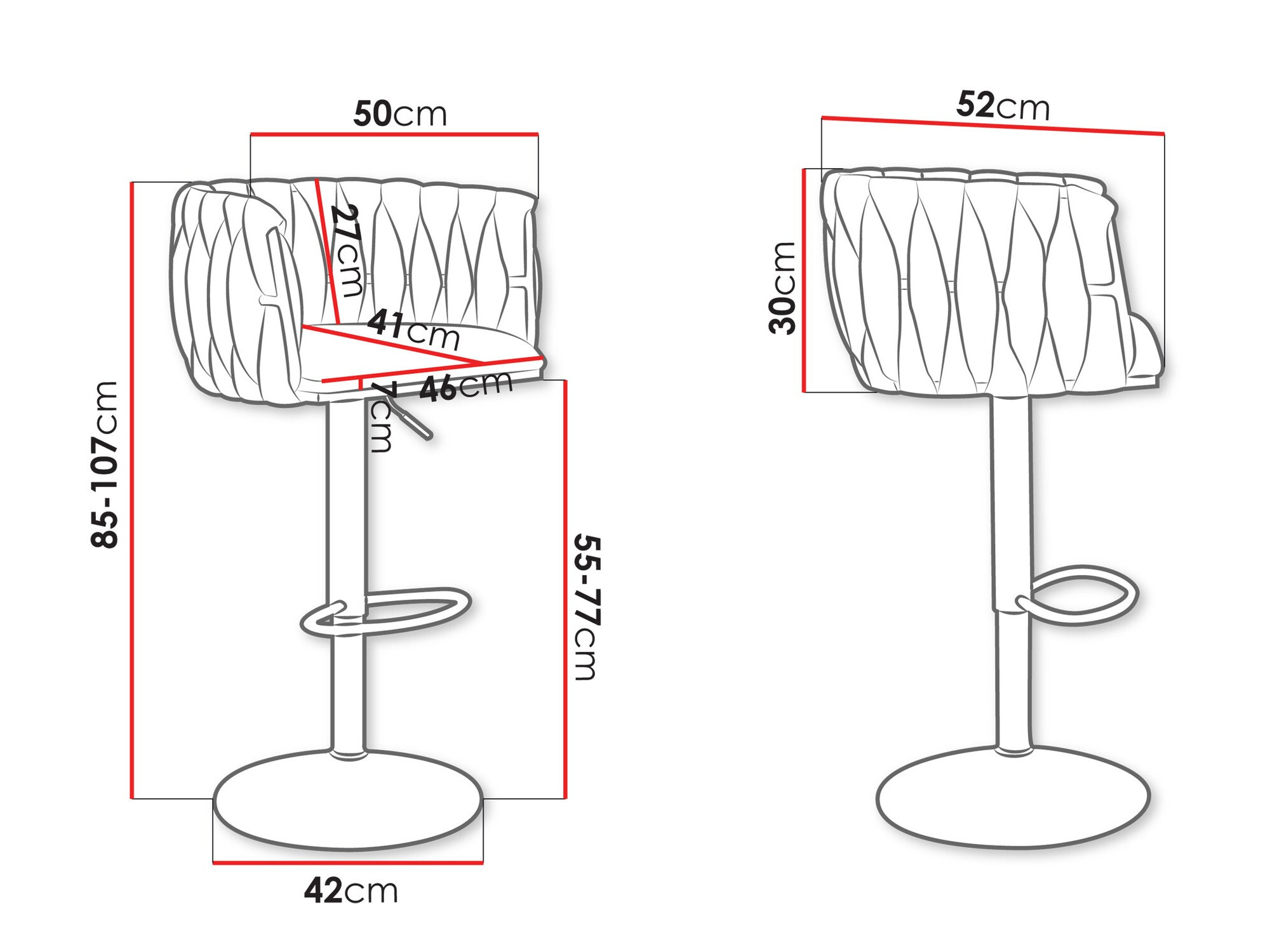 Σκαμπό μπαρ Comfivo Hilaritas IV (Χρυσό + Μπεζ)