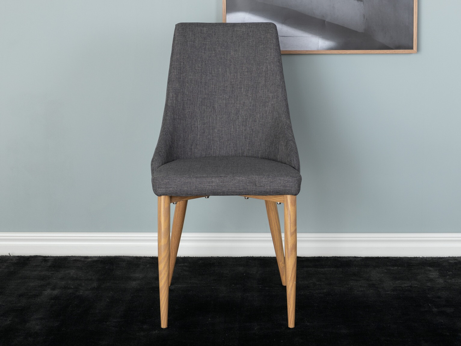 Chair Dallas 159 (Dark grey + Brown)
