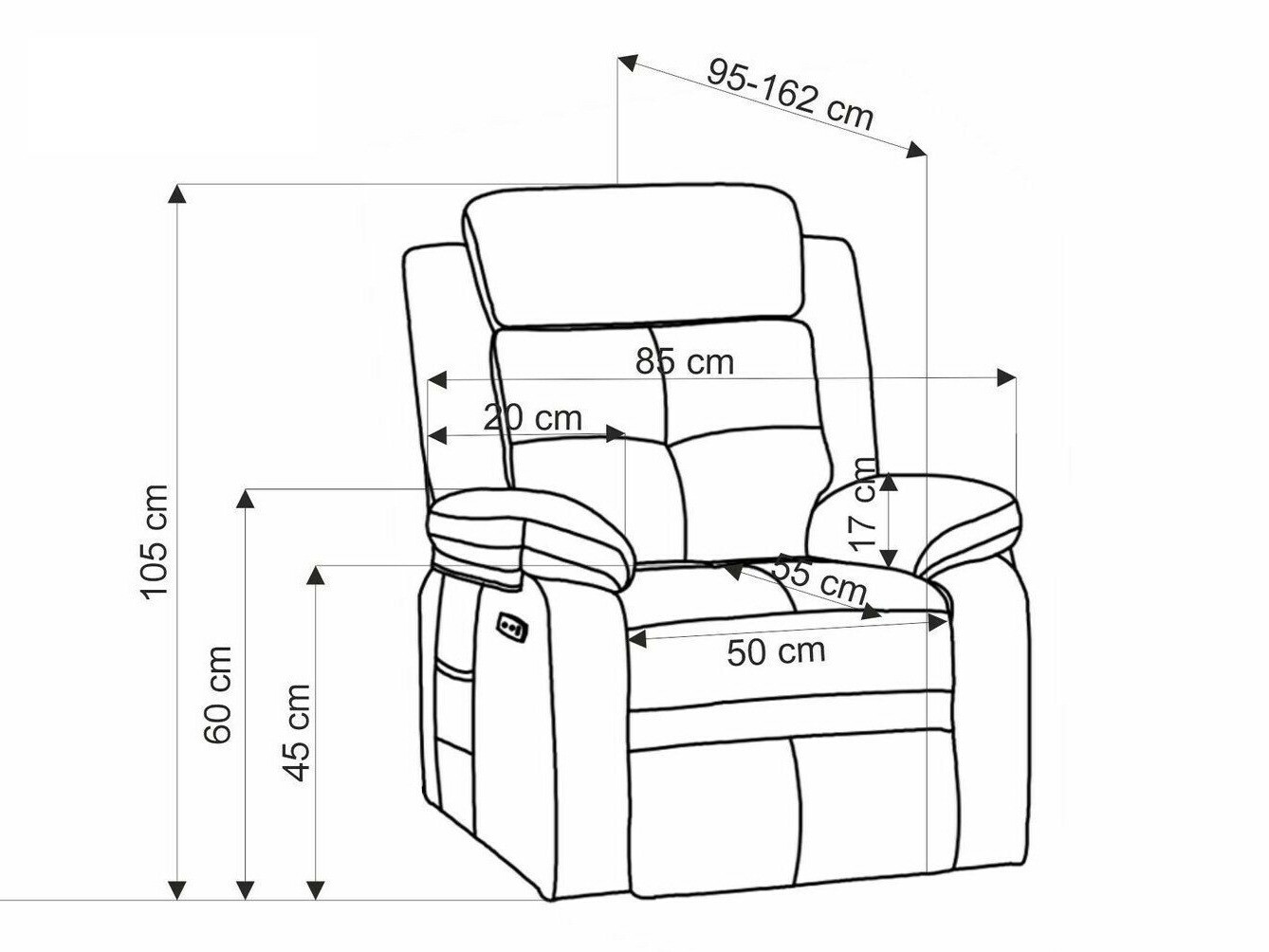 Ρυθμιζόμενη πολυθρόνα Houston 1781 (Μπεζ)