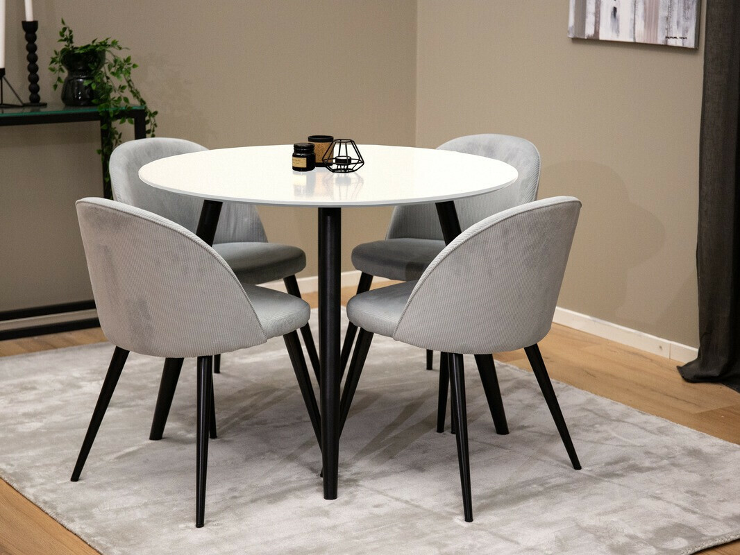 Τραπέζι Dallas 126 (Άσπρο + Μαύρο)