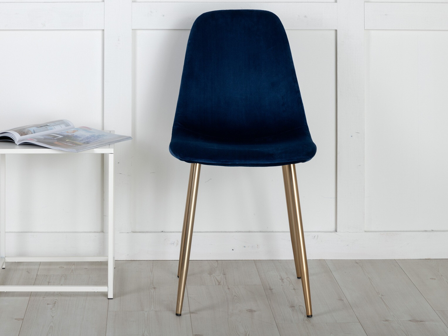 Chair Dallas 252 (Blue + Brass)