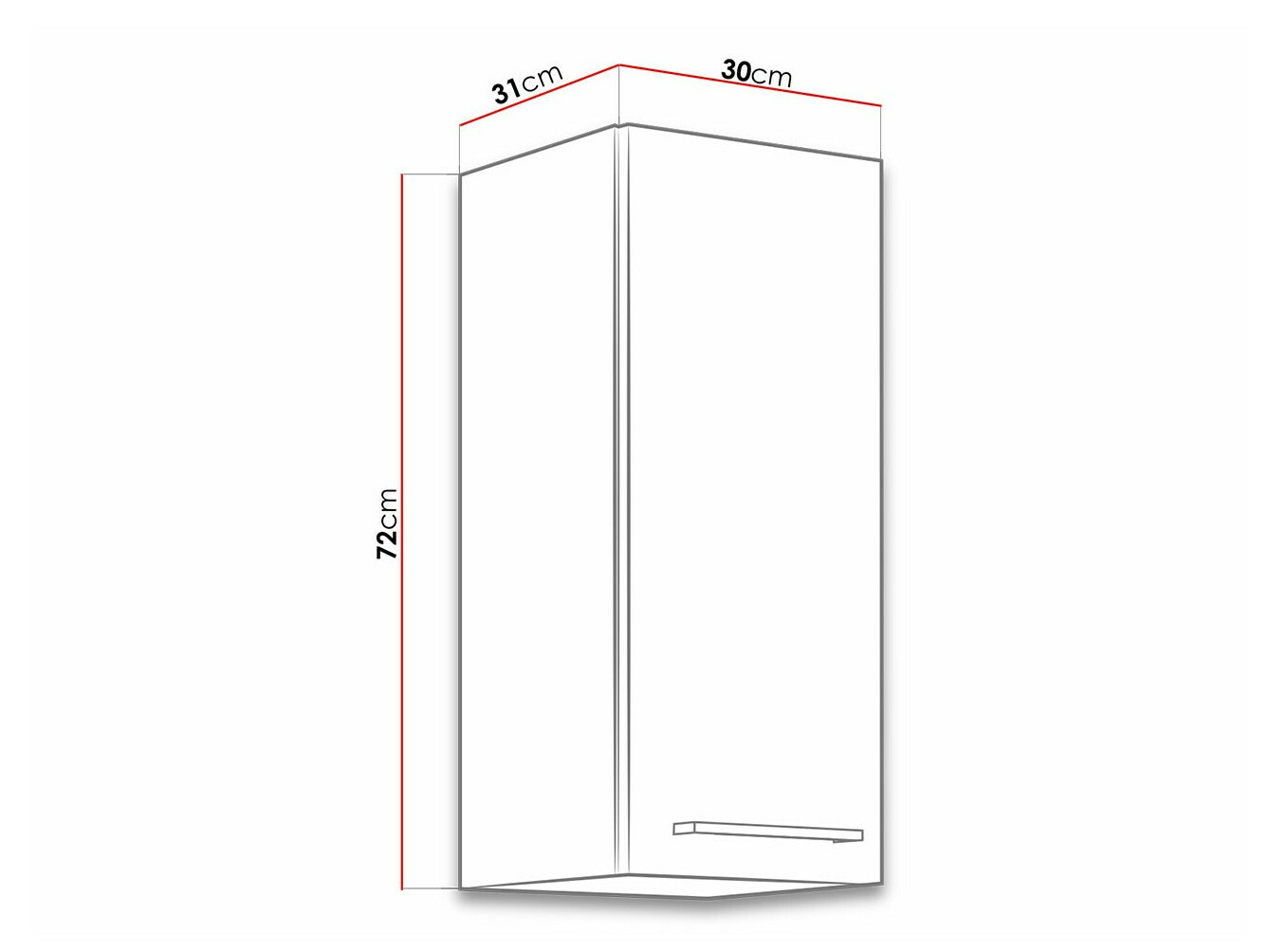 Modular wall cabinet Wood Dark 134