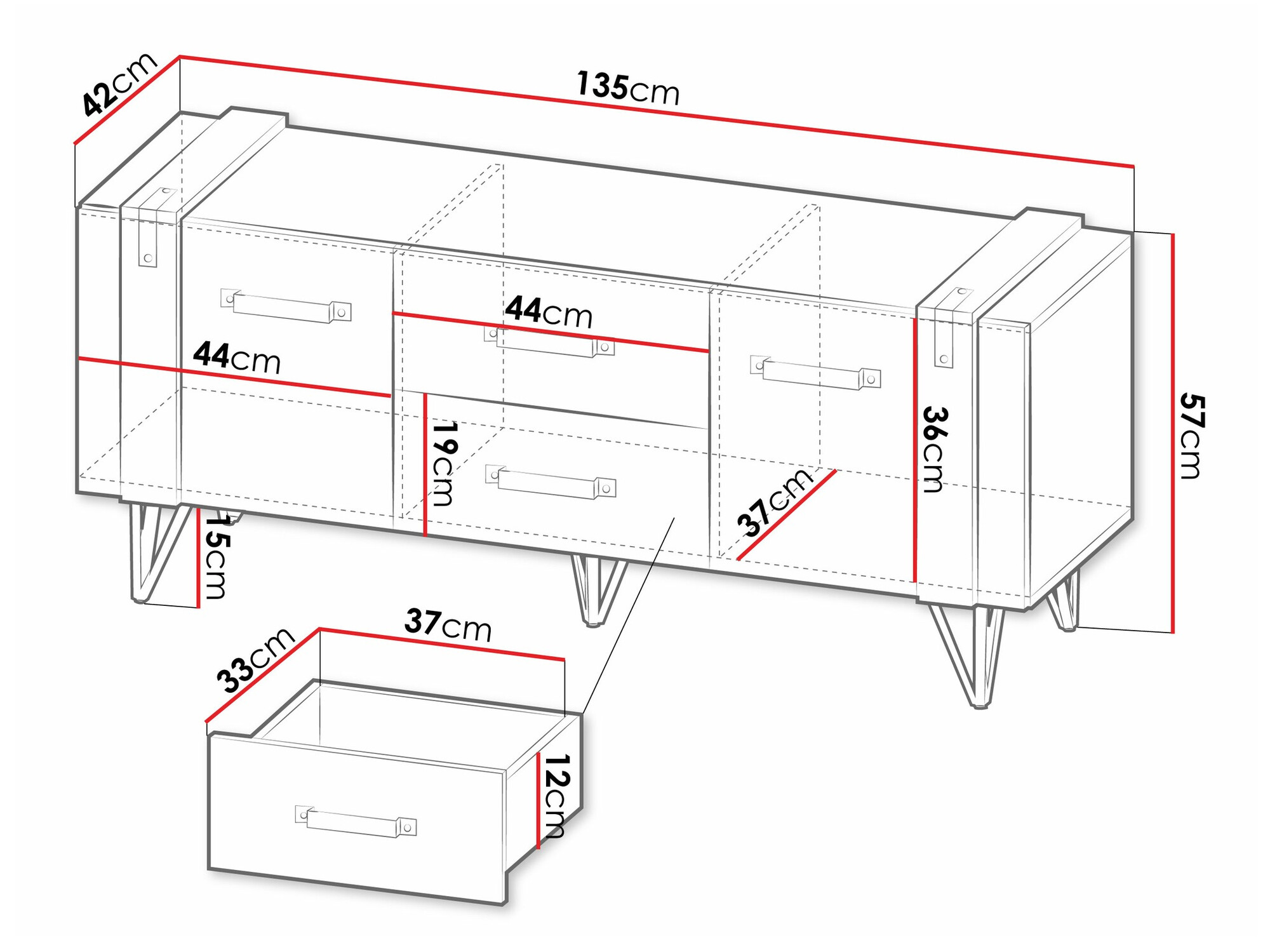 TV stand Domdele 106