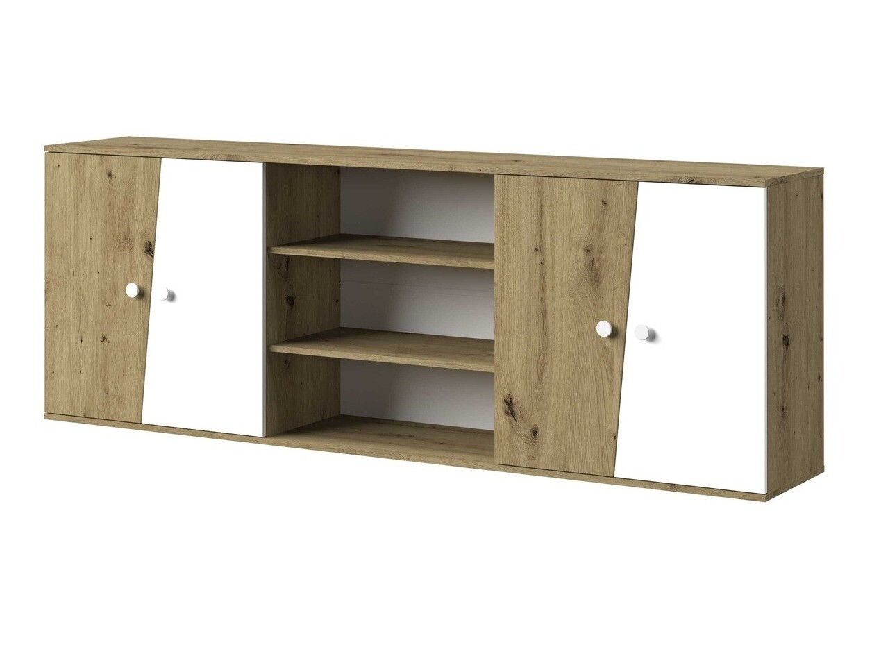 Wall cabinet Mirelbu 115 (Artisan oak + White)