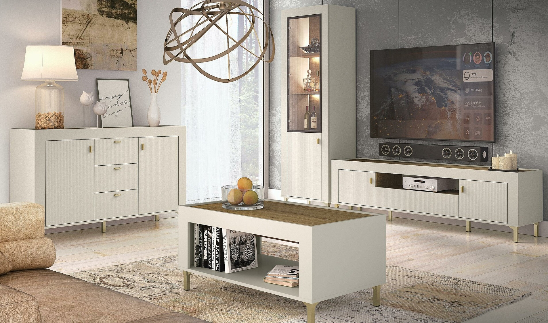 Bookcase Mormavu 104 (Cashmere)
