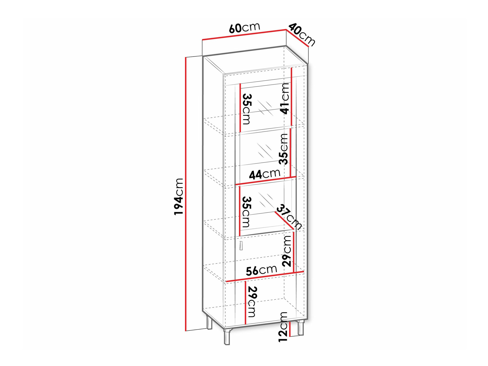 Bookcase Mormavu 104 (Matte black)