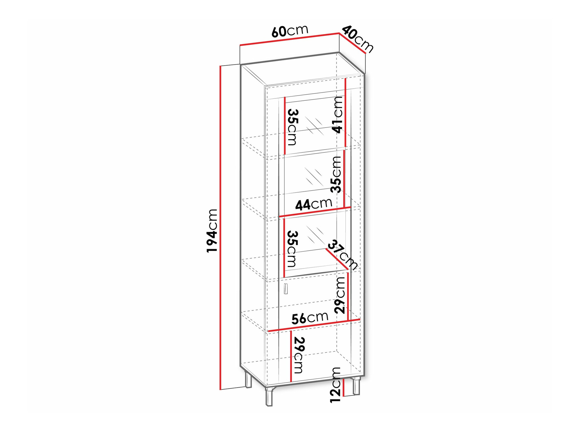 Bookcase Mormavu 104 (Matte black)