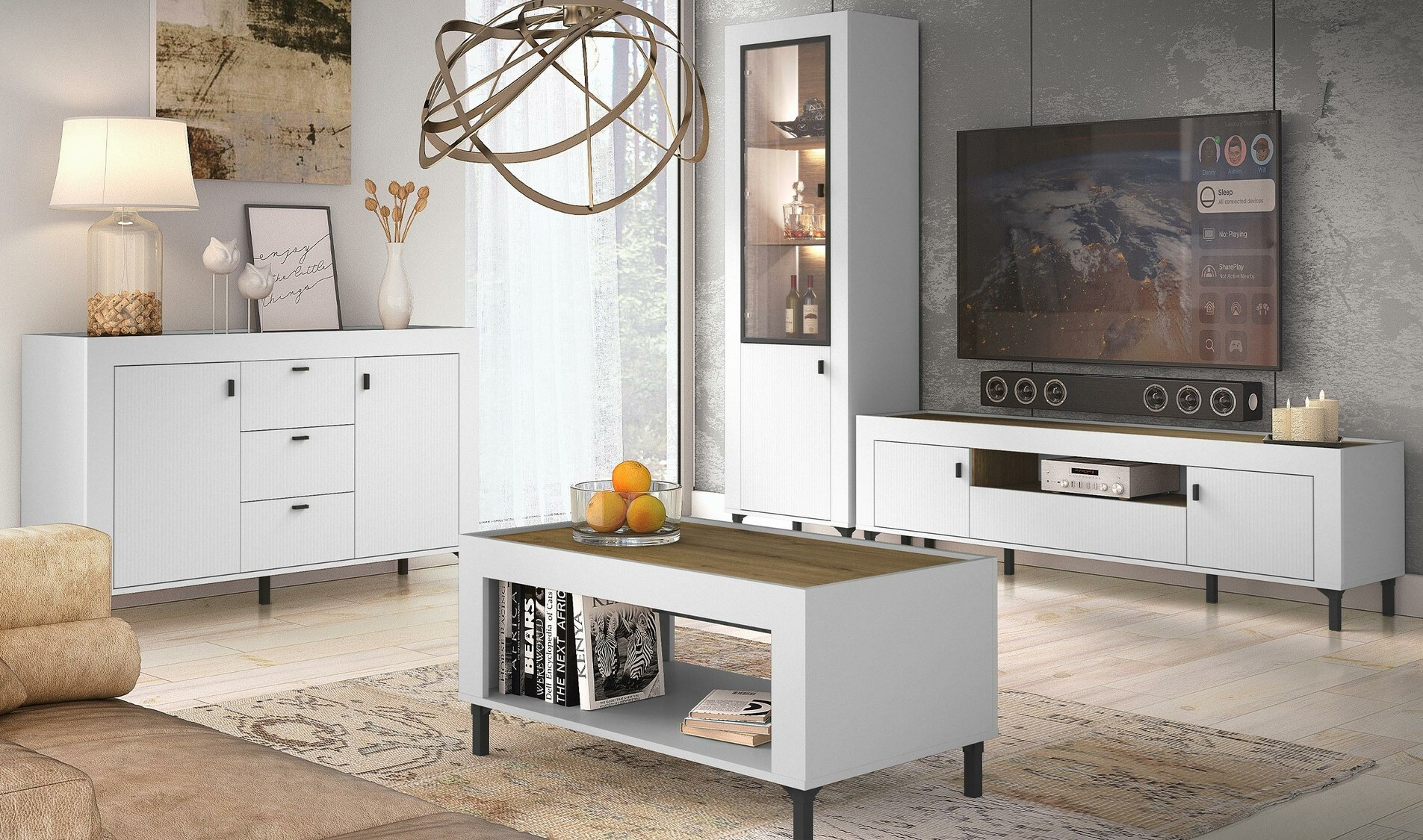 Bookcase Mormavu 104 (Matte white)
