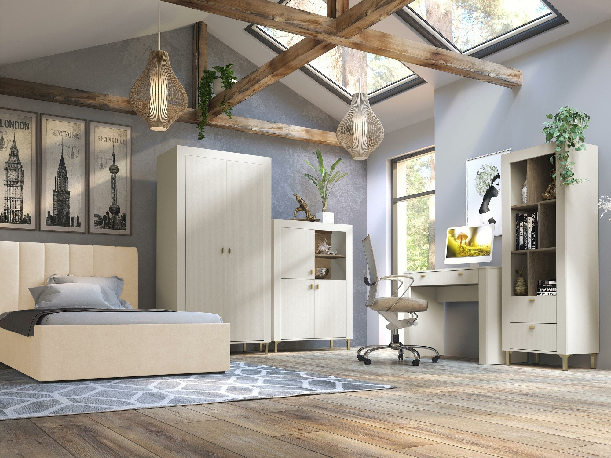 Bookcase Mormavu 105 (Cashmere)