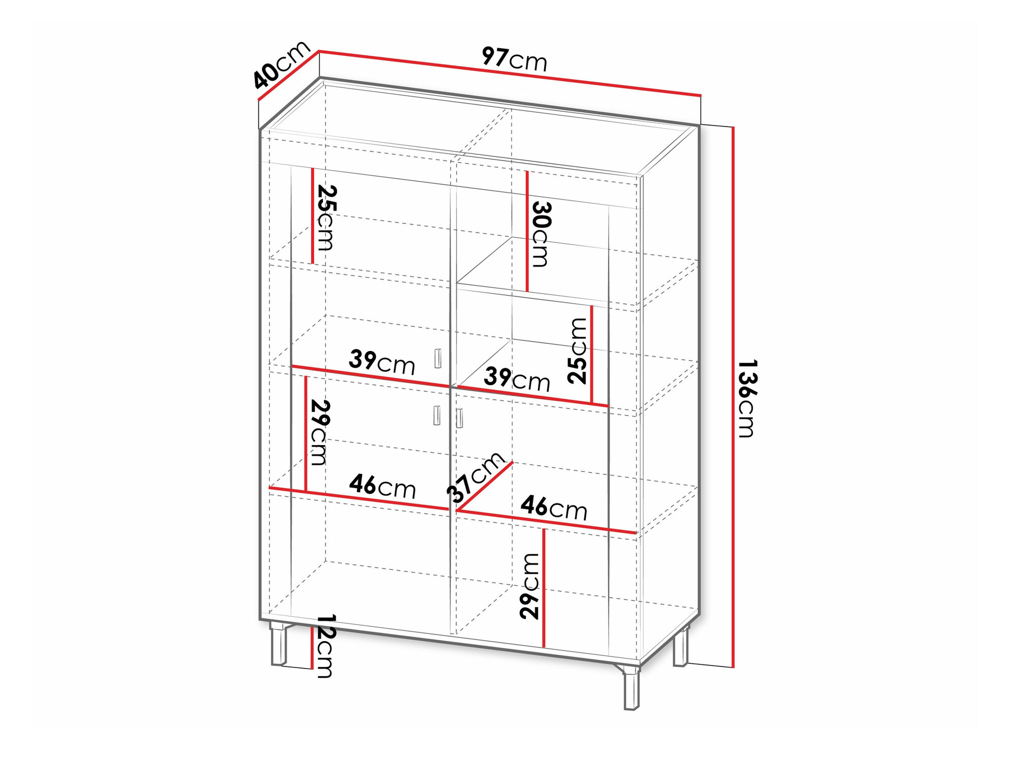 Bookcase Mormavu 105 (Matte white)