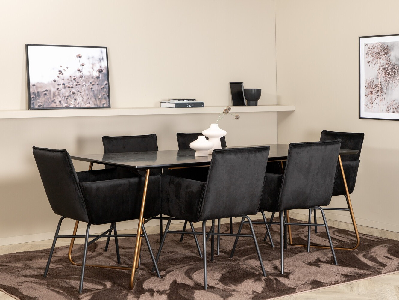 Dining set Dallas 2718 (Black)