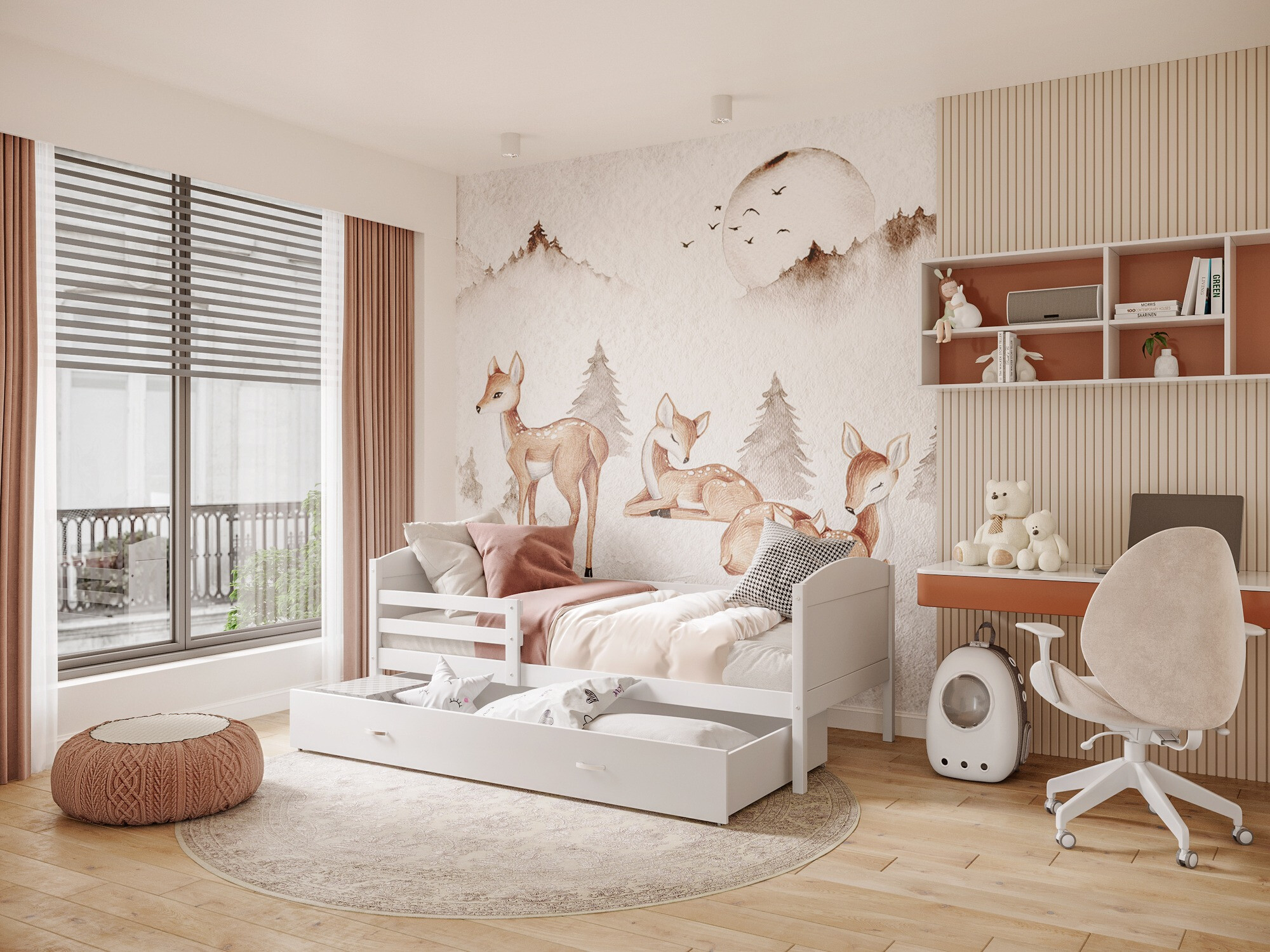 Bed Aurora 128 (White)