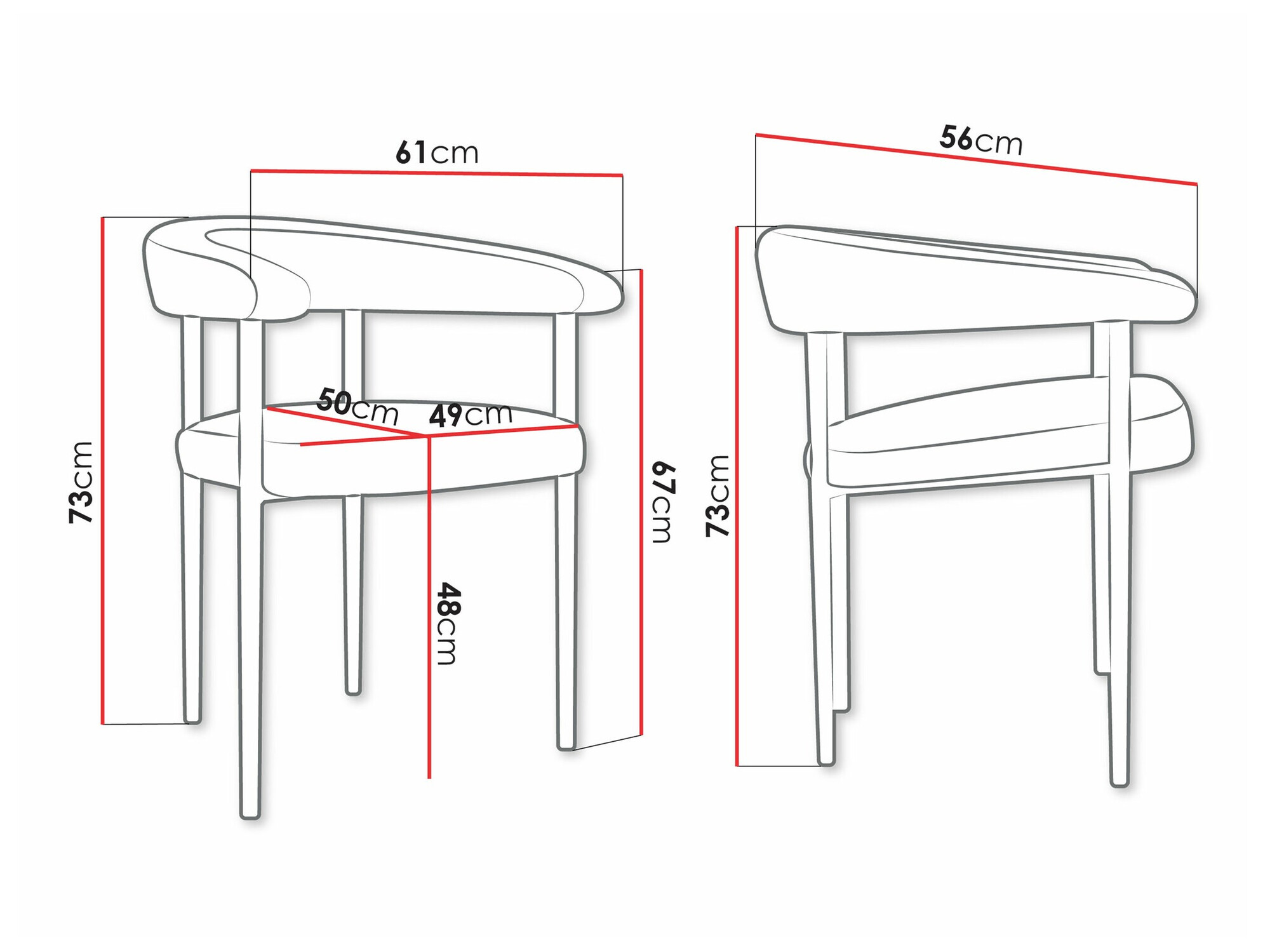 Chair Jackson 110 (Black + Magic Velvet 2209)