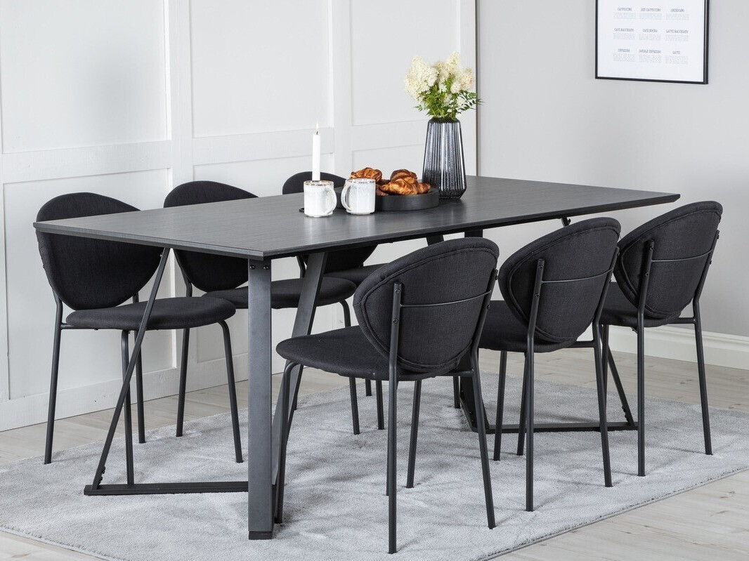 Dining set Dallas 1970 (Black)