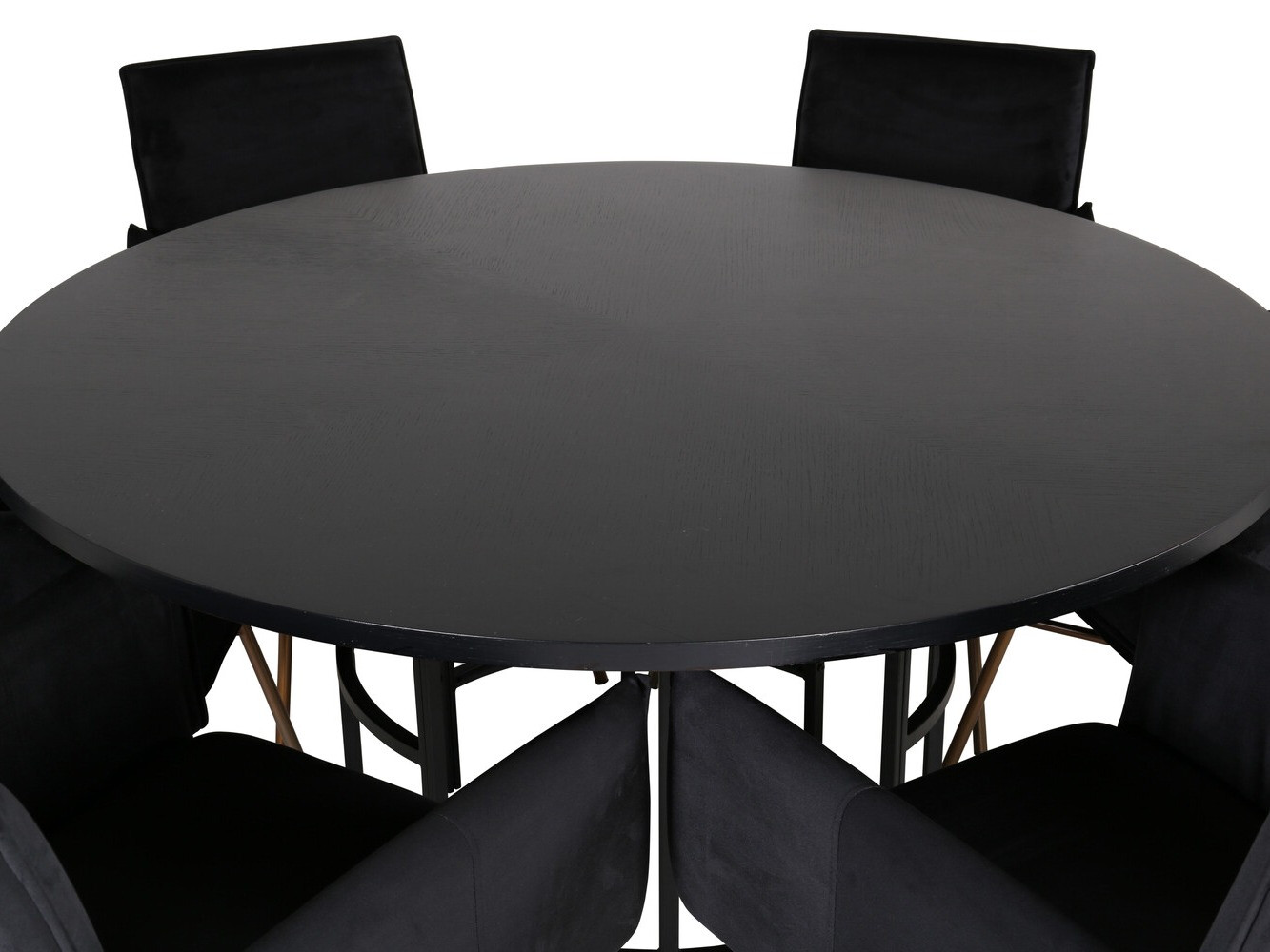 Dining set Dallas 2391 (Black + Brass)