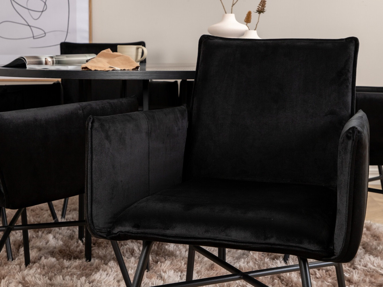 Dining set Dallas 2391 (Black)