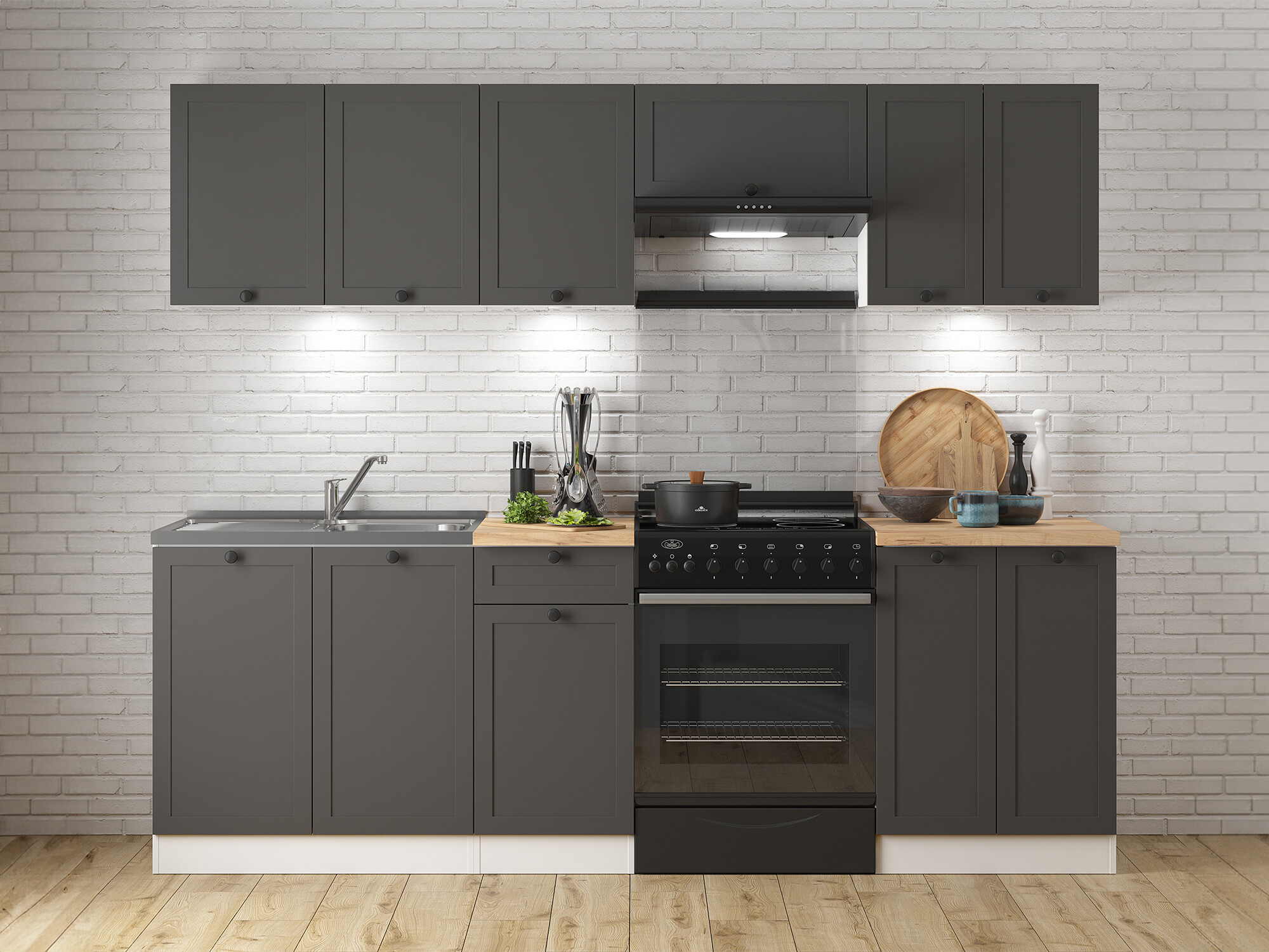 Modular kitchen set Classic Grey 120