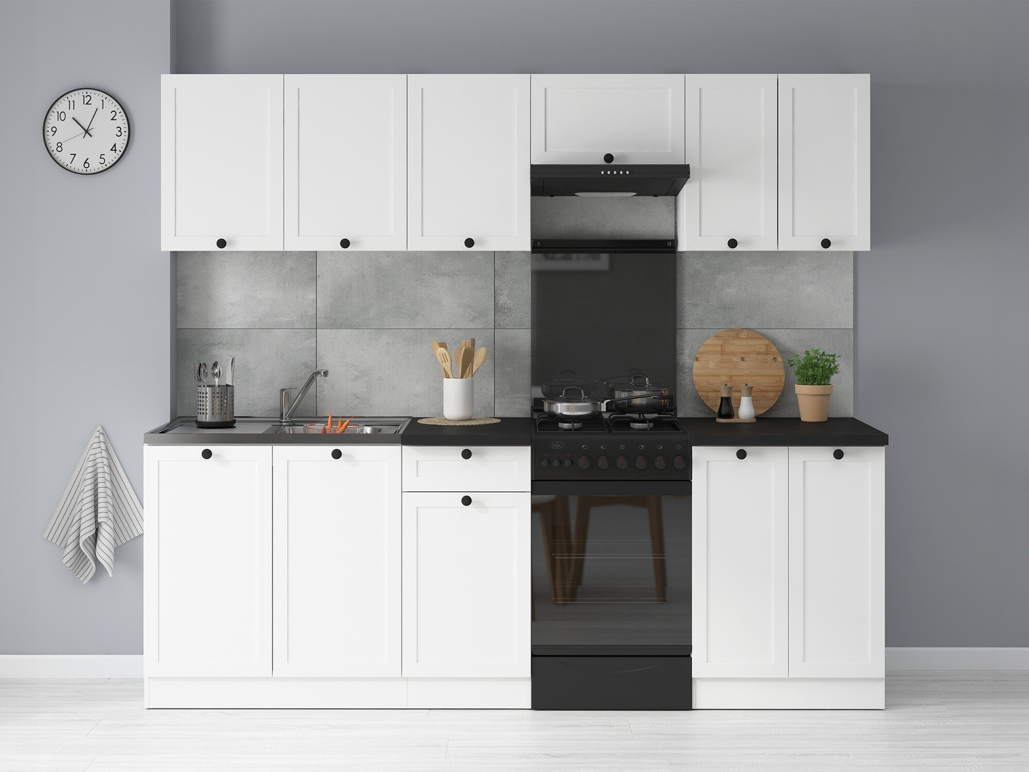 Modular kitchen set Classic White 120