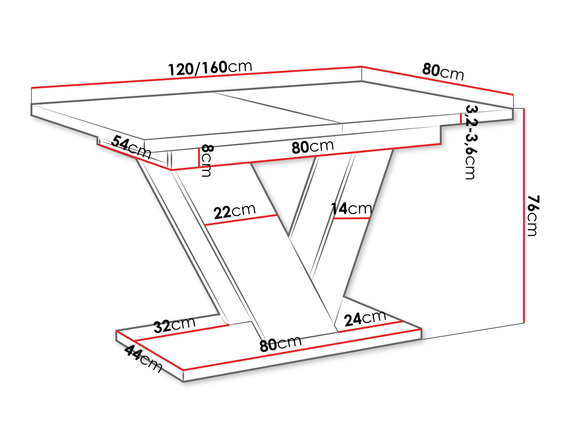 Table Violium (Black marble)
