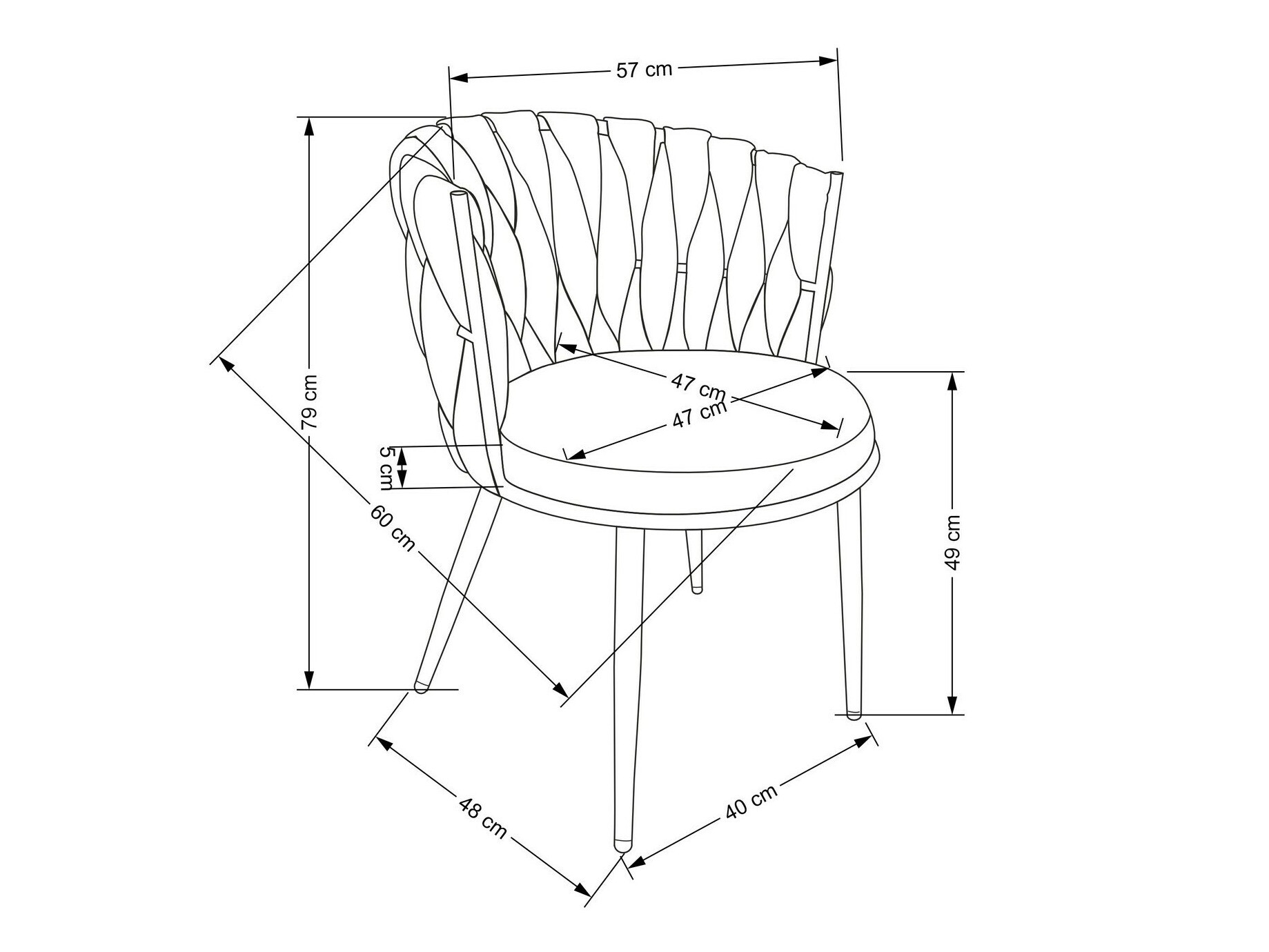 Chair Houston 1508 (Mustard + Black)