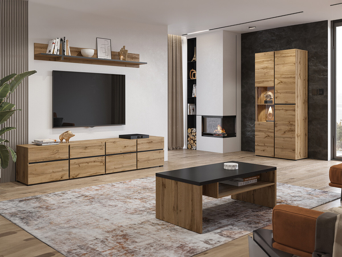 Ράφι τοίχου Alfere 109 (Δρυς wotan)