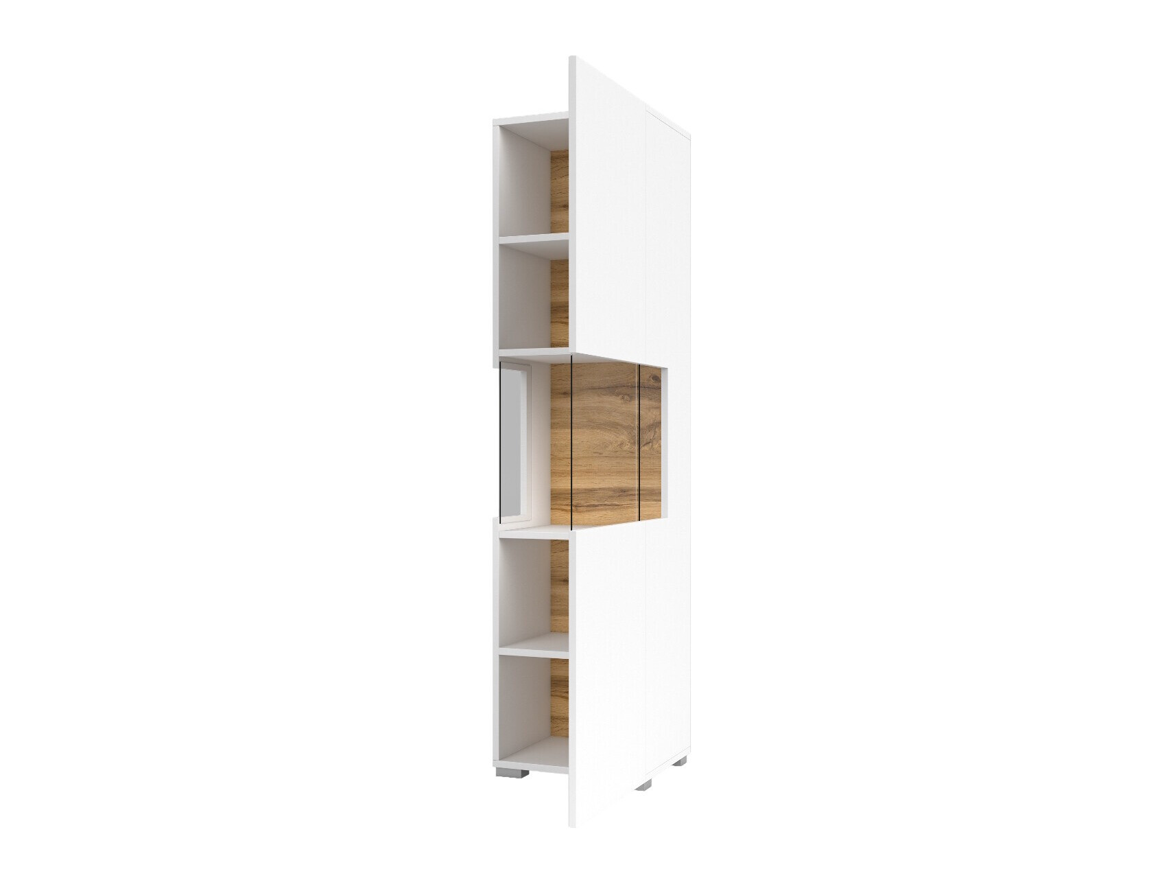 Bookcase Revmiru 100 (White + Wotan Oak)