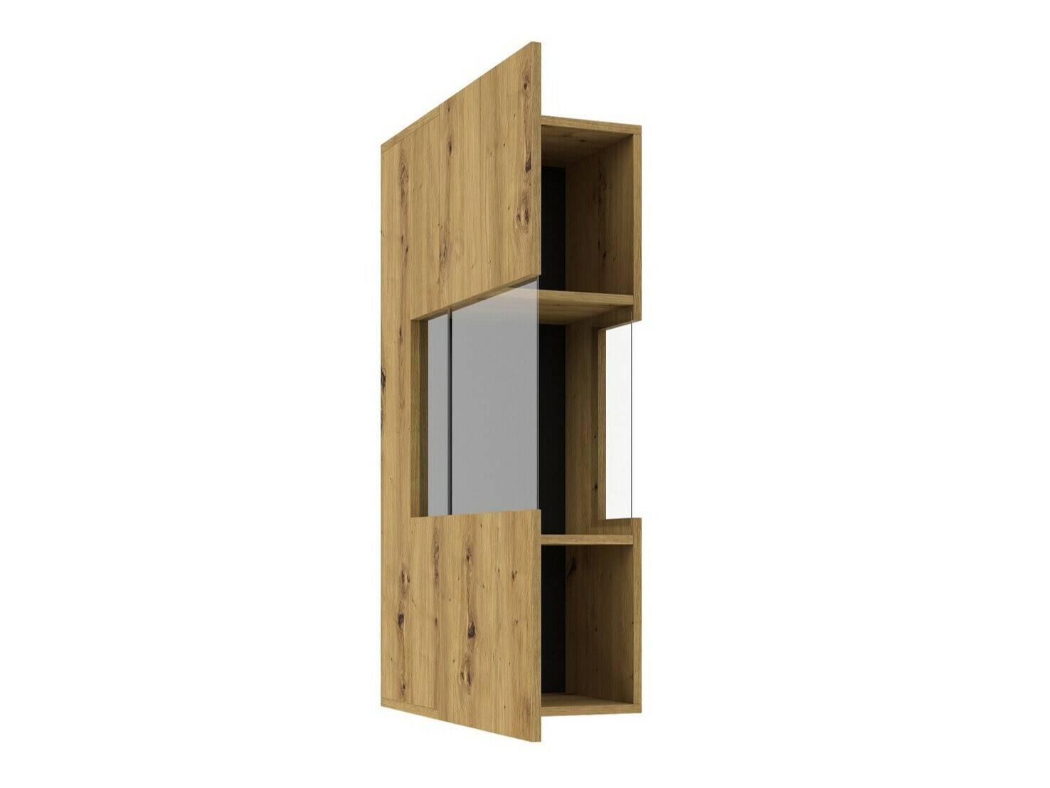 Wall cabinet Revmiru 101 (White + Wotan Oak)