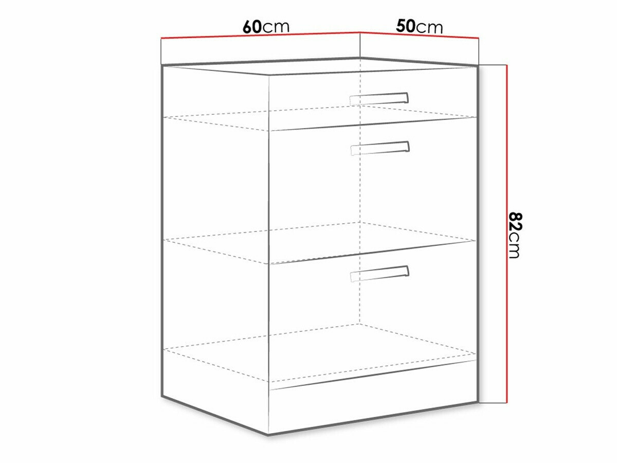 Modular cabinet with drawers Multi Grey 105