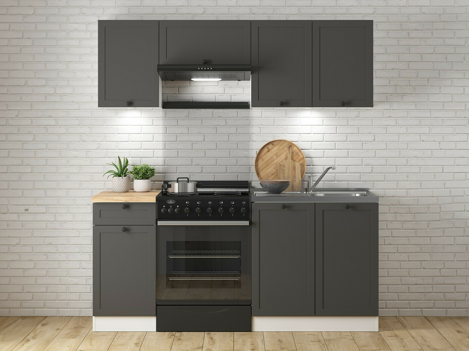 Modular wall cabinet Classic Grey 110