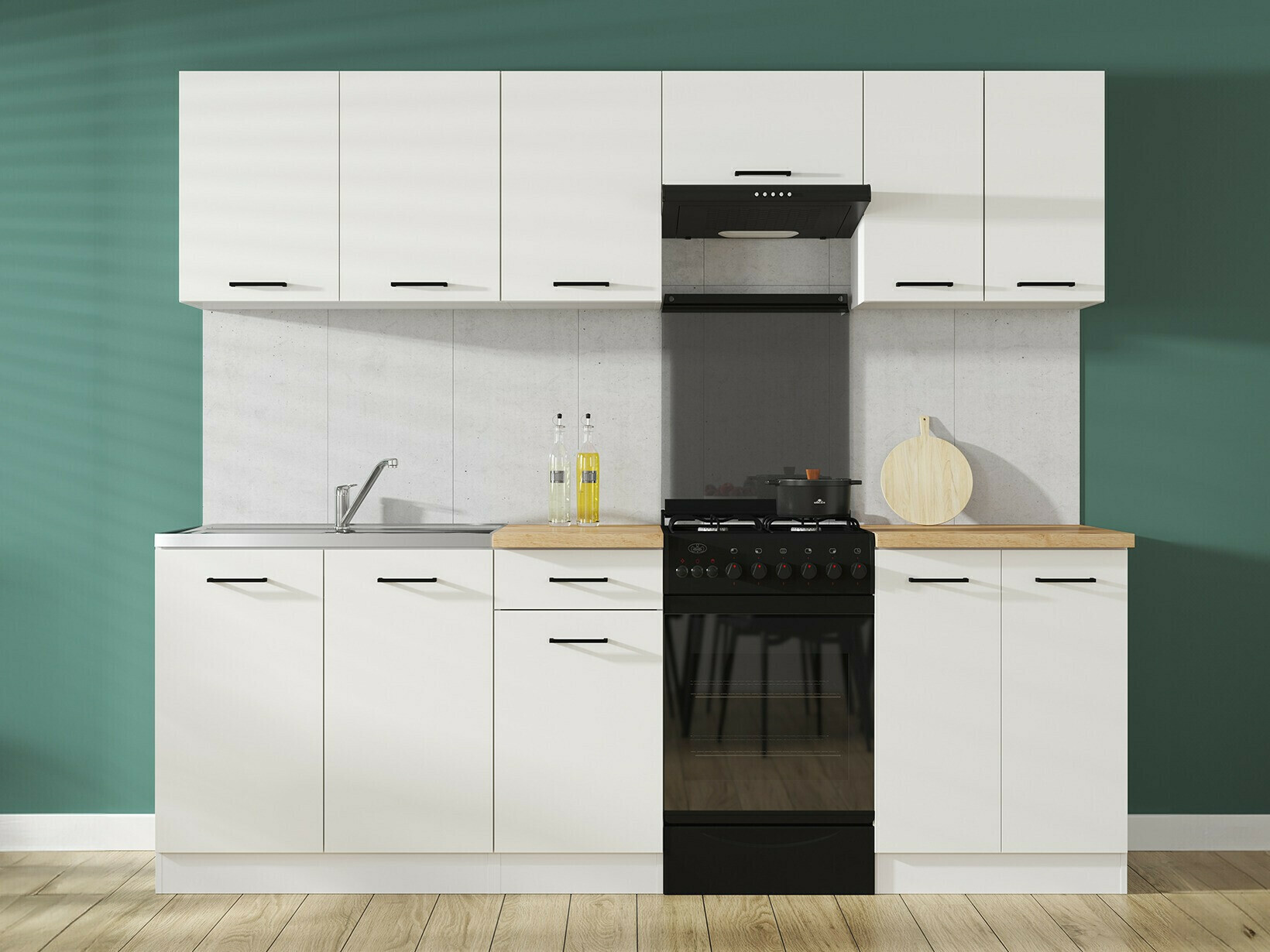 Modular wall cabinet Line White 110