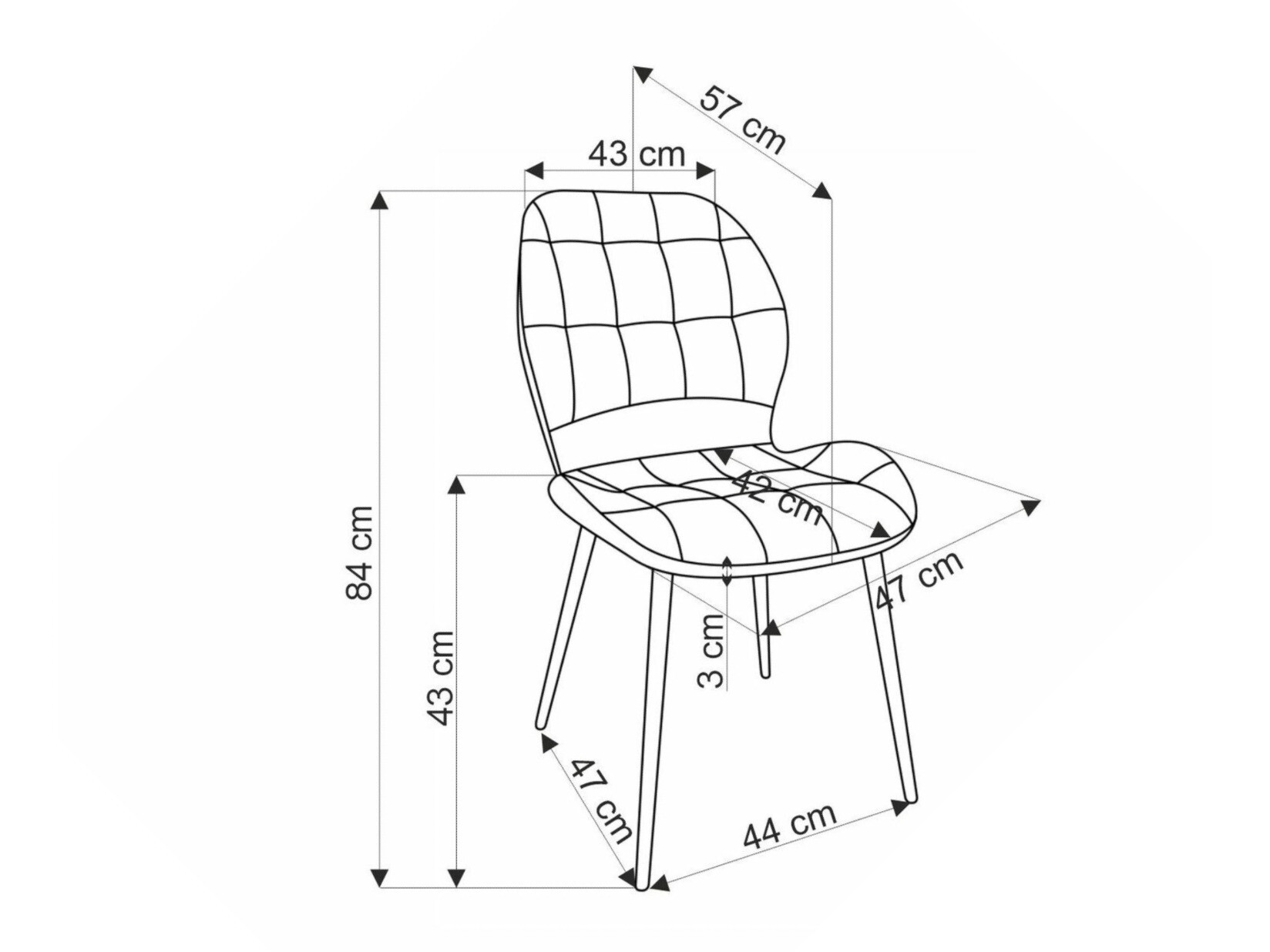 Καρέκλα Houston 1802 (Κίτρινο)