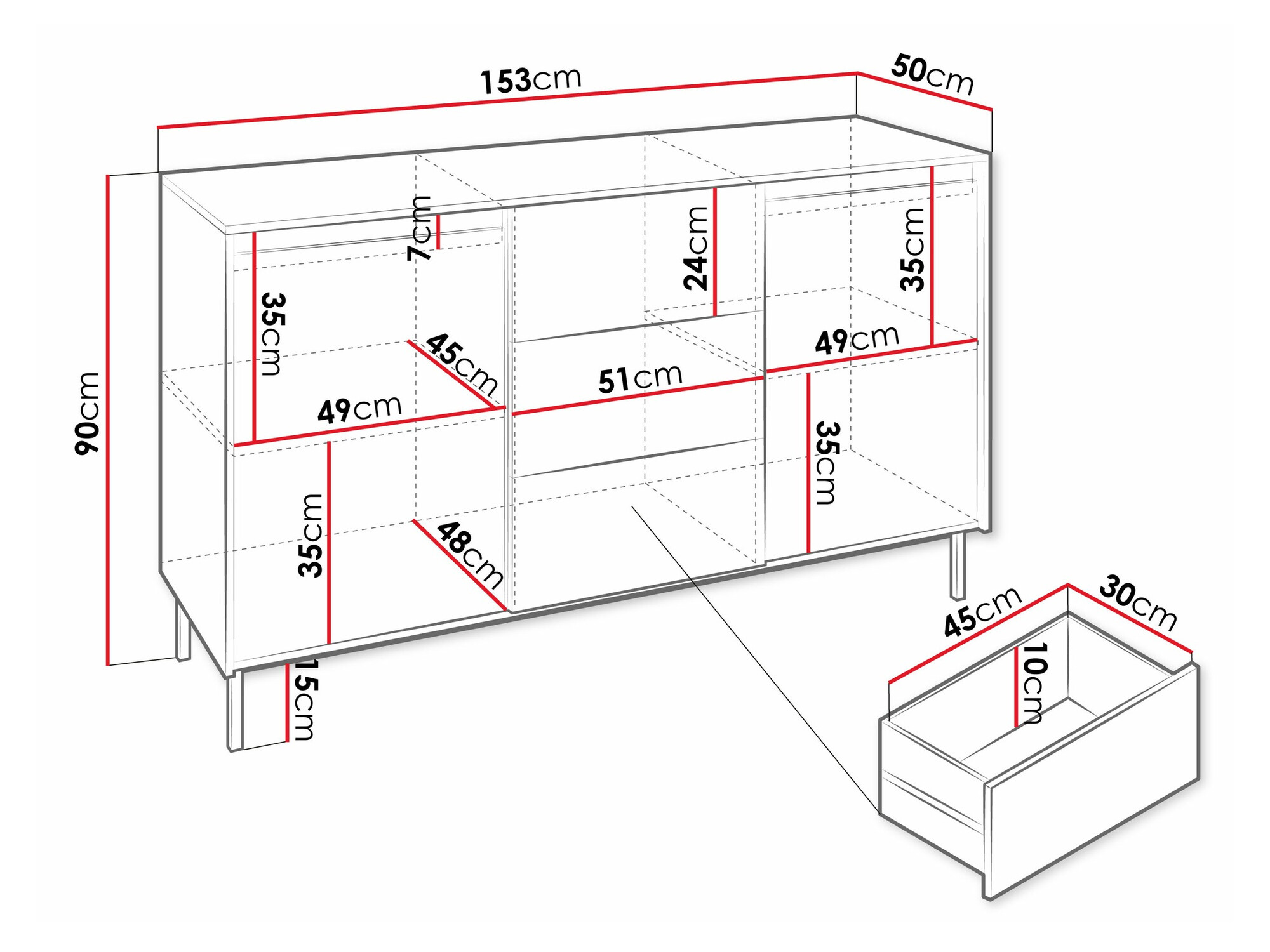 Συρταριέρα Comfivo Delruva I (Κασμίρι)