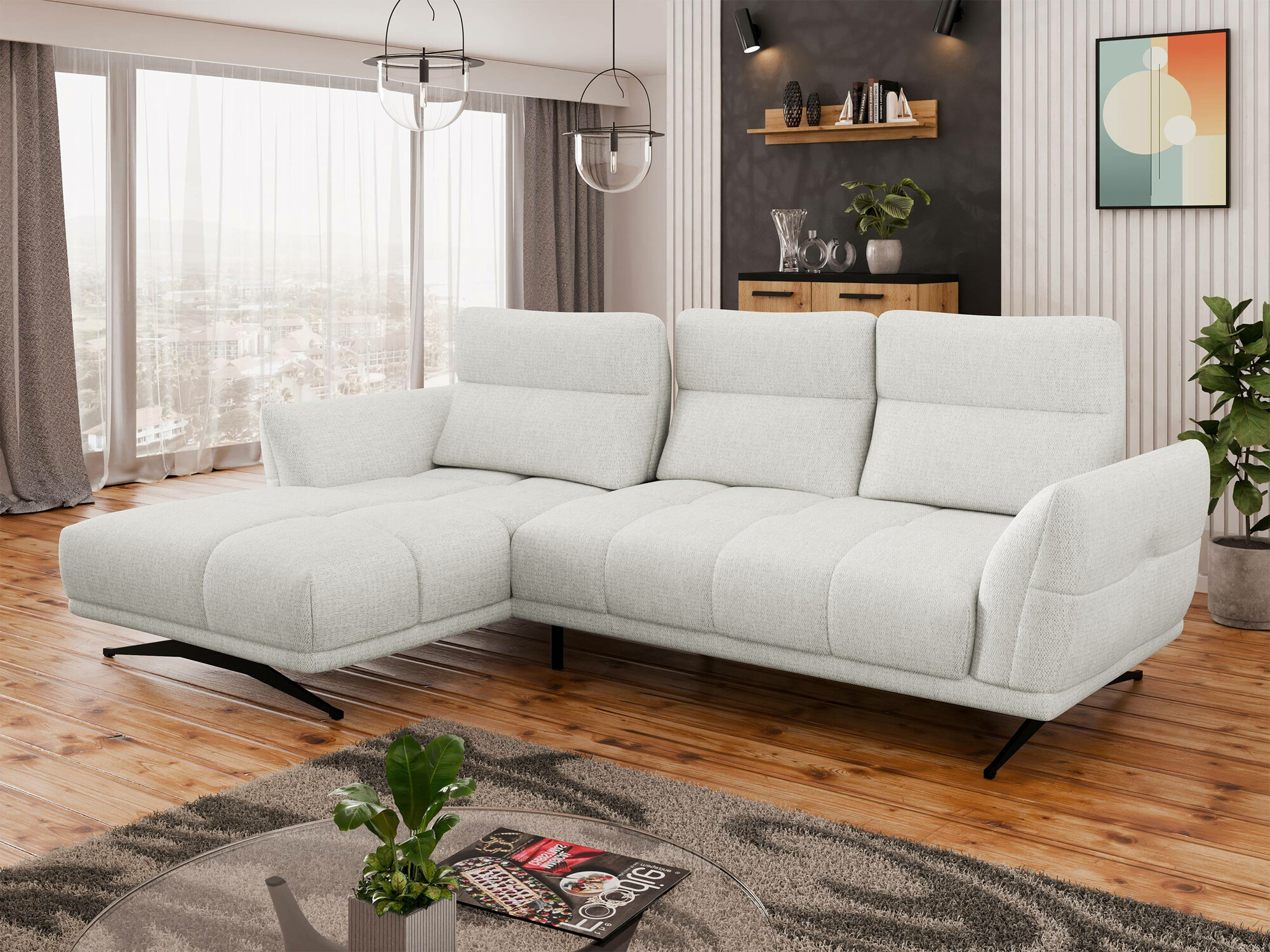 Corner sofa Lincoln 195 (Sorella 03)